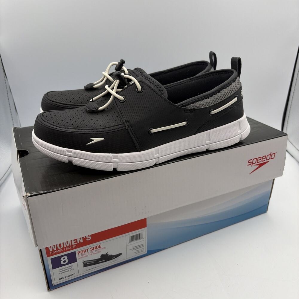 Speedo Black Port Women's Shoes Size 8 New With Box